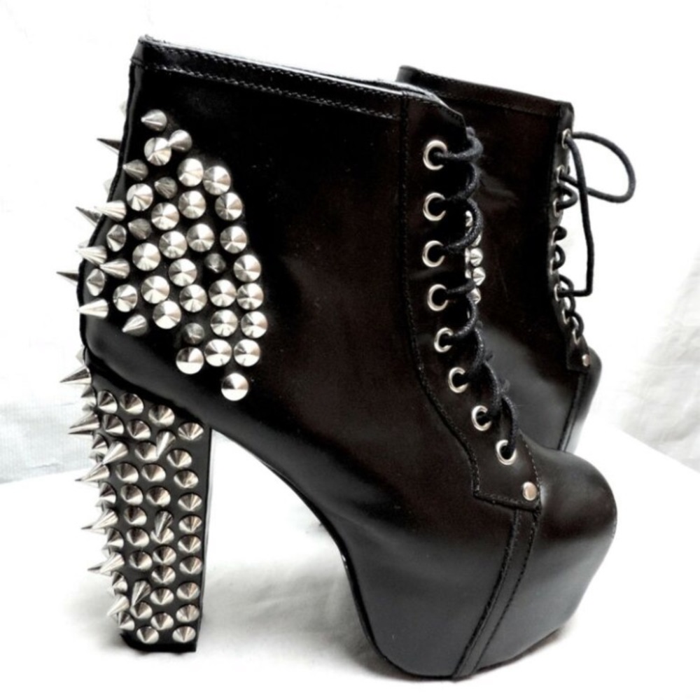 jeffery campbell Lita Spiked Leather Ankle/Bootie